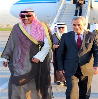 الشيخ صباح الخالد التقى الرئيس الطاجيكي امام علي رحمن
