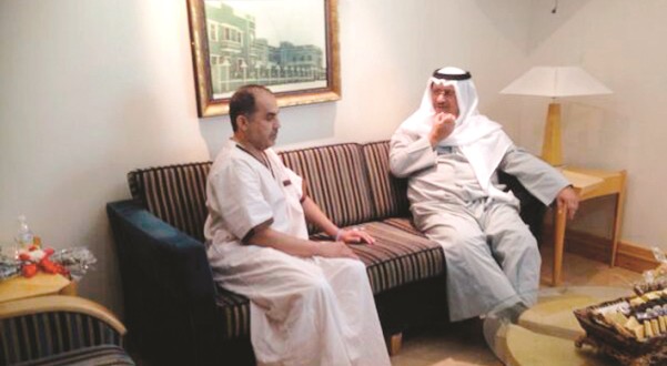 الأمير وولي العهد والمحمد اطمأنوا على صحة الطريجي والمبارك عاده في المستشفى