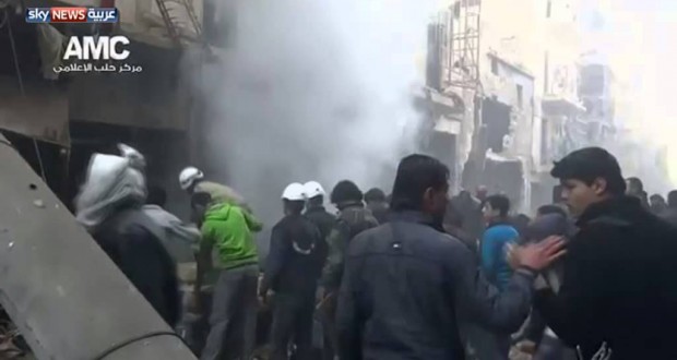 فيديو:  البراميل المتفجرة التي يستخدمها الجيش السوري…