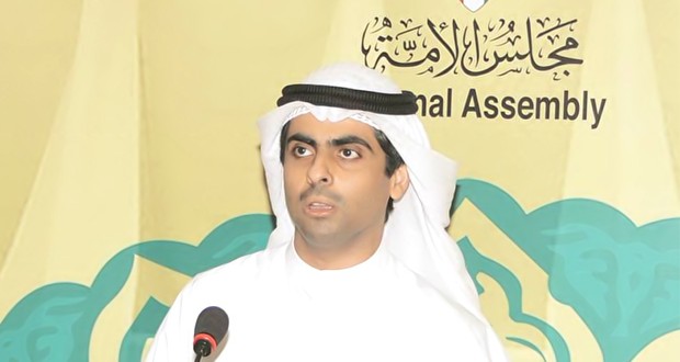 رياض العدساني يلوح باستجواب وزير المالية