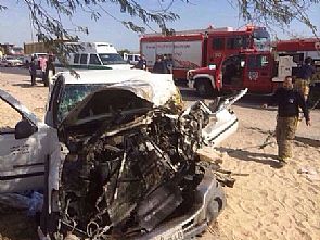 تصادم وانحشار على طريق الوفرة