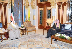 سموالامير استقبل ولي العهد والمبارك والخالد وهنأ رئيس الهند وحاكم عام أستراليا