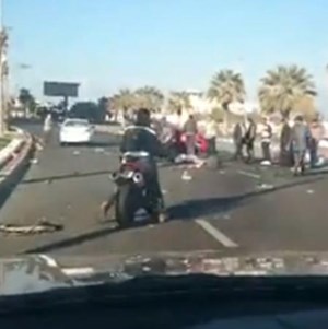 فيديو: حادث مروع في شارع البلاجات.. المصابون على الطريق.. والمارة يصورون!