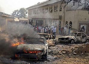 مقتل 200 إثر انفجار قنبلة بمرآب في نيجيريا