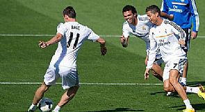 رونالدو يؤدي تدريبا كاملا مع ريال وبيل مصاب بالانفلونزا