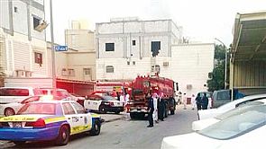 إصابة إطفائي في حريق منزل في الصليبية
