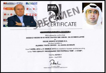 الفيفا يعتمد 4 ملاعب كويتية جديدة بالنجيل الصناعي بالمواصفات الدولية