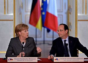 هولاند وميركل يهددان بوتين بمزيد من العقوبات