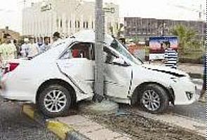 مصرع مواطن وحدث في دهسين واصطدام بعامود