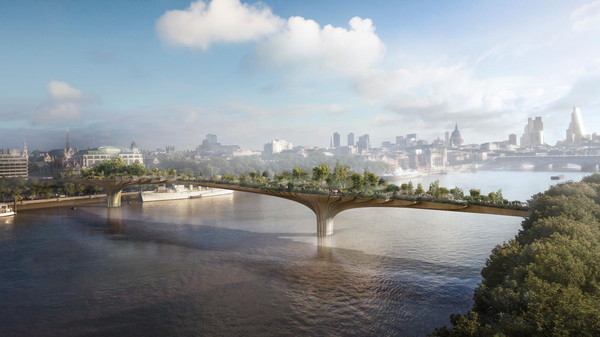 لندن تنشئ حديقة على شكل جسر في نهر تيمز