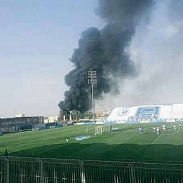 نشوب حريق بنادي الهلال السعودي