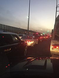 حادث عنيف على تقاطع جسر الأحمدي