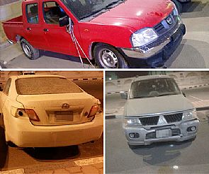 العثور على 5 مركبات مسروقة في الجهراء