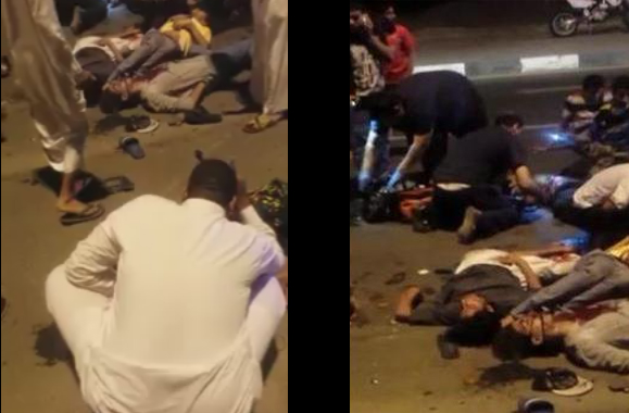 فيديو شنيع مصرع وإصابة 9 أشخاص أثناء تجمعهم حول حادث مروري بمكه المكرمة +18