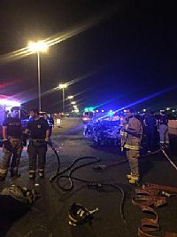 وفاة مواطنين تفحماً وإصابة آخر فجر اليوم