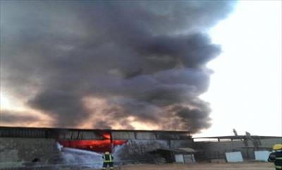 السعودية: حريق هائل على مساحة 2000م في بريدة