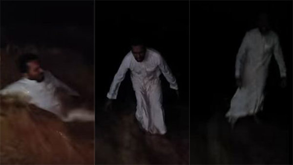 فيديو: شاب يوثق لحظة جرف السيل لصديقه بالمدينة المنورة