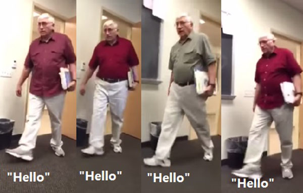 مقطع طريف لطالب يلتقط لحظة دخول مُدرّسه إلى الفصل كل يوم