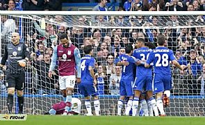 تشيلسي يفوز على أستون فيلا بثنائية نظيفة