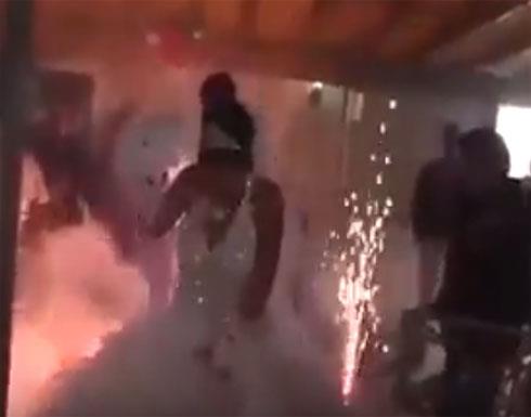 بالفيديو.. حفل زفاف يتحول لكارثة