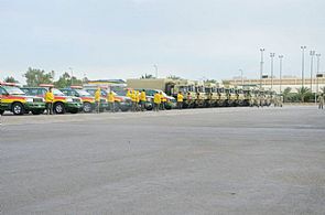 الحرس نفذ تدريبات للتعامل مع الأمطار