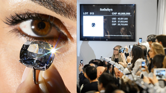 ملياردير يشتري لطفلته ماسة “القمر الأزرق” بــ48 مليون دولار