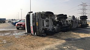 انقلاب ‘صهريج’ على طريق كبد