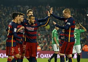 برشلونة يتأهل بسهولة في كأس الملك,ريال مدريد يواجه الاستبعاد