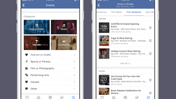 فيس بوك تطلق نظام المناسبات Events بحلة جديدة على آيفون
