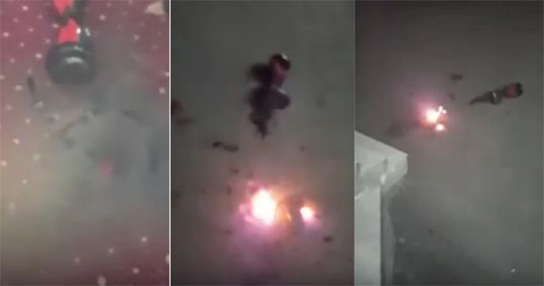 فيديو: انفجار سكوتر ذكي يصيب مواطنين بالهلع في مكة