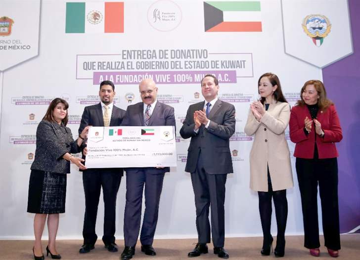 الكويت تقدم مساعدات بقيمة 100 ألف دولار لمؤسسة إنسانية مكسيكية