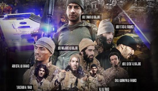 فيديو: داعش ينشر فيديو لمنفذي هجمات باريس