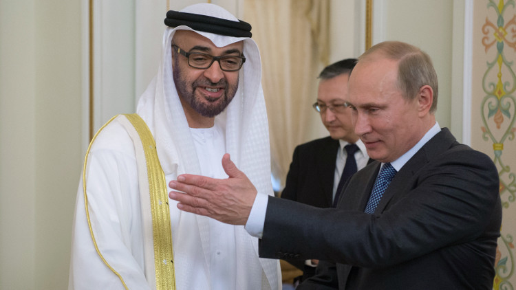 الكرملين: بوتين يستقبل ولي عهد أبو ظبي محمد بن زايد آل نهيان لبحث التسوية السورية