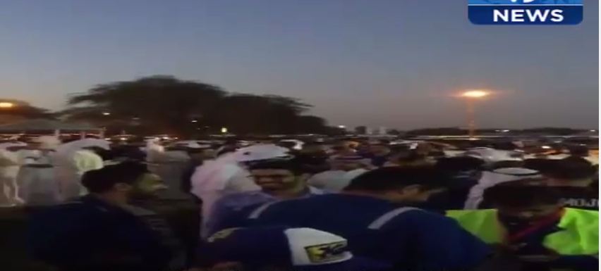 فيديو: جموع غفيرة لعمال نقابات النفط في تجمع لـ #اتحاد_عمال_البترول