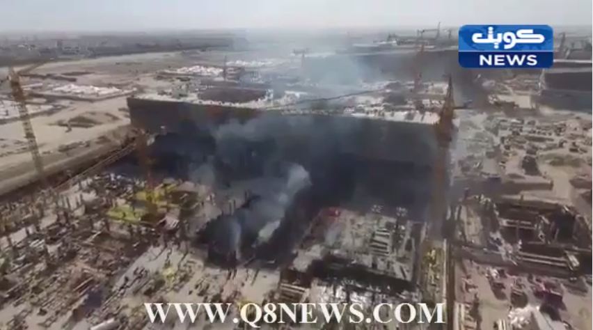 فيديو: تصوير من الجو لحريق جامعة الشدادية