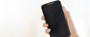 Hand holding smart phone
