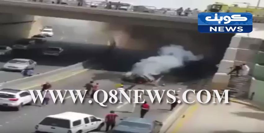 فيديو : وفاة لاعب القادسية السعودي تفحماً داخل سيارته بعد حادث اليم