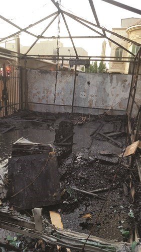 النيران التهمت خيمة داخل منزل بالزهراء