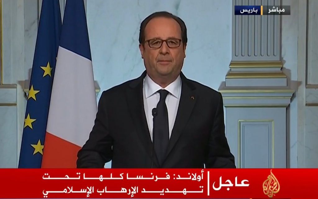 عأجل : #أولاند: #فرنسا كلها تحت تهديد الإرهاب الإسلامي!!