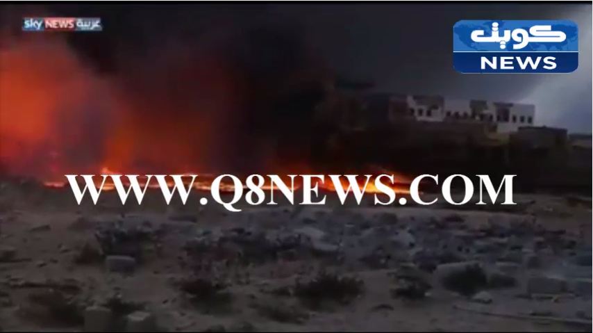بالفيديو … النيران تلتهم ابار النفط بعد انسحاب داعش من حدود الموصل