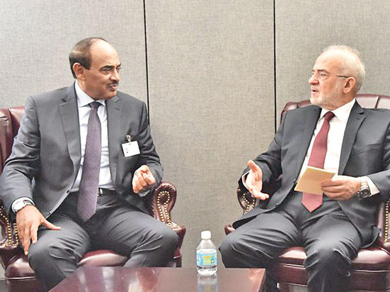 الخالد يلتقي وزراء خارجية عدد من الدول العربية والغربية