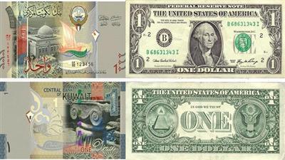 الدولار الأمريكي يستقر أمام الدينار عند 0.301 واليورو ينخفض إلى 0.336