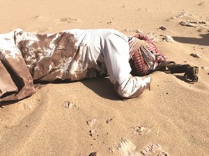 بالصورة…انفجار لغم أودى بحياة راعي غنم