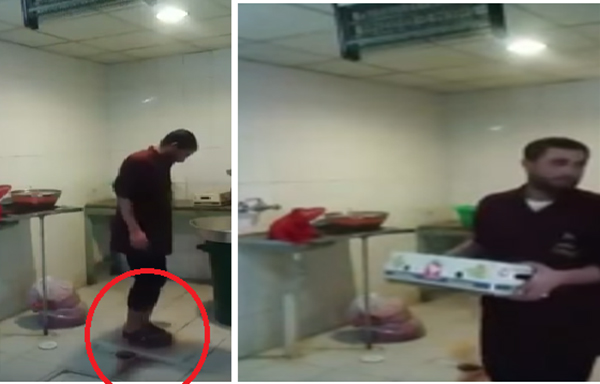 بالفيديو..لن تصدق ماذا فعل عامل بأحد المطاعم بالطعام قبل تقديمه للزبون!!