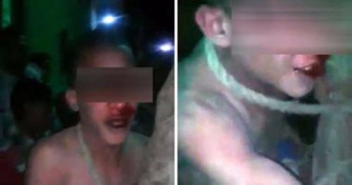 مشاهد مروعة .. تجريد شاب من ملابسه والتحرش به وضربه في مصر والسببب صادم !