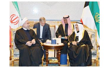 سمو أمير البلاد يقيم مأدبة عشاء على شرف الرئيس الايراني