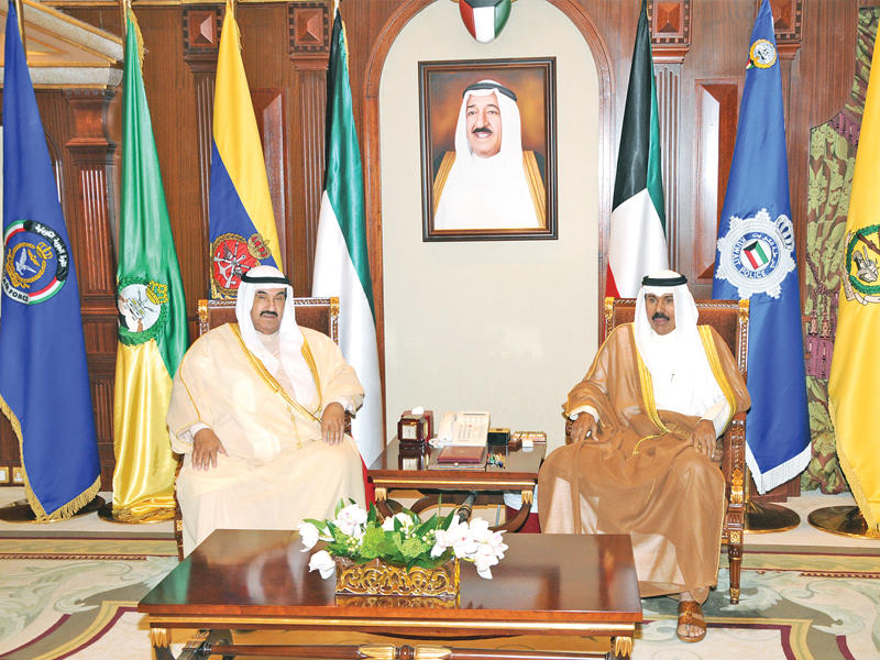 ولي العهد يستقبل مشعل الأحمد والمحمد وسفيري منغوليا وبنين