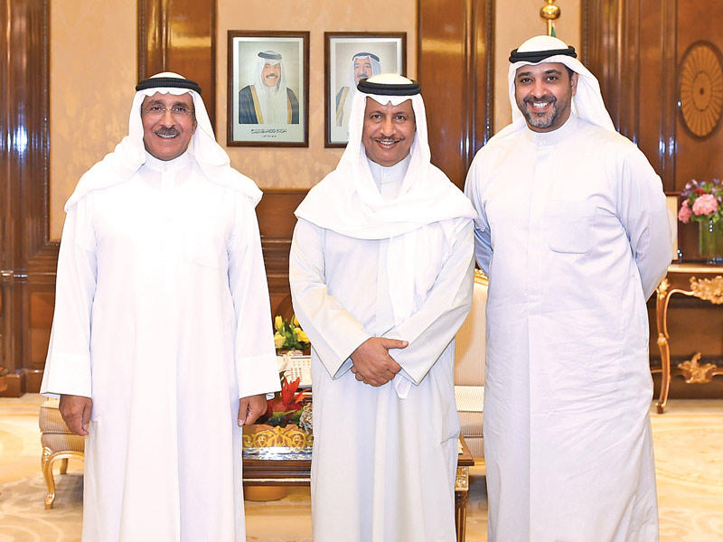 المبارك يستقبل سيلوريس والعبدالله والجسار