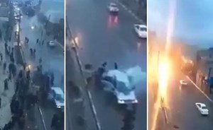 فيديو غريب.. صاعقة تشعل النار في سيارة وتزيد سرعتها إلى الضعف