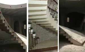 بعد انتشار مقطع الدرج المقلوب.. فيديو جديد يكشف حقيقة ما فعله المقاول المصري